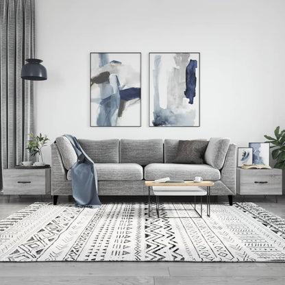 vidaXL Tables basses 2 pcs Gris Sonoma 50x50x40 cm Bois d'ingénierie