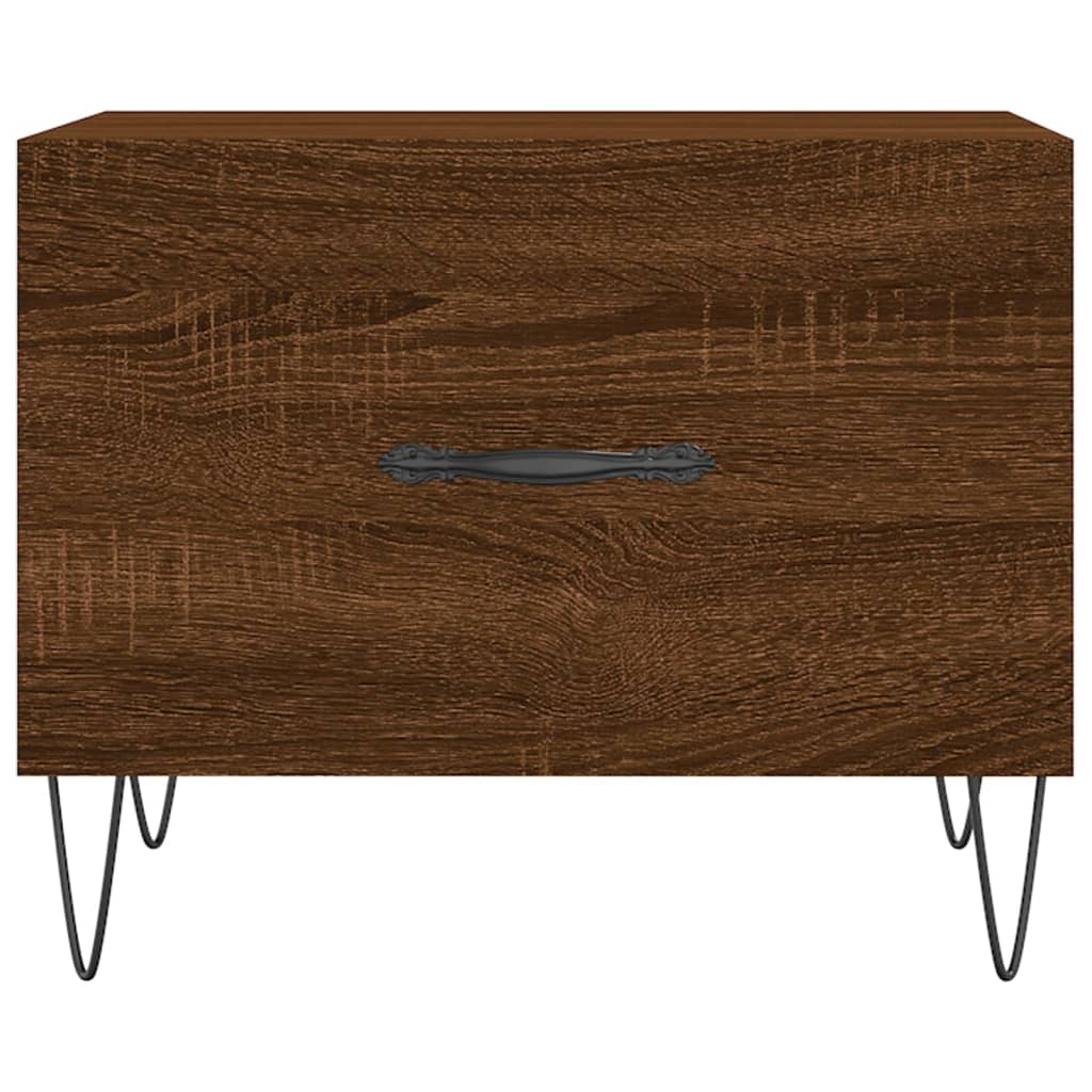 vidaXL Tables basses 2 pcs Aspect chêne marron 50x50x40 cm Bois d'ingénierie