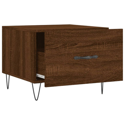 vidaXL Tables basses 2 pcs Aspect chêne marron 50x50x40 cm Bois d'ingénierie