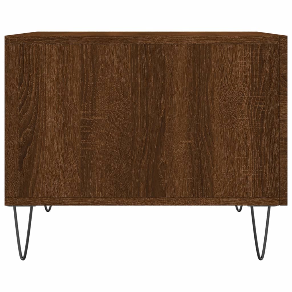 vidaXL Tables basses 2 pcs Aspect chêne marron 50x50x40 cm Bois d'ingénierie
