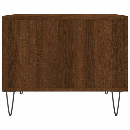 vidaXL Tables basses 2 pcs Aspect chêne marron 50x50x40 cm Bois d'ingénierie