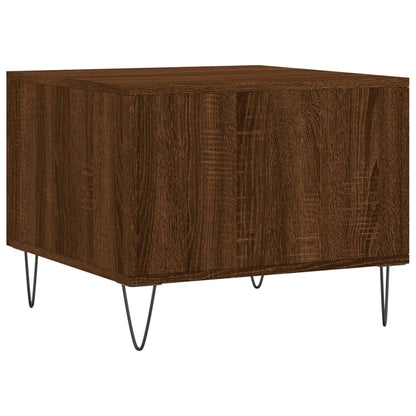 vidaXL Tables basses 2 pcs Aspect chêne marron 50x50x40 cm Bois d'ingénierie