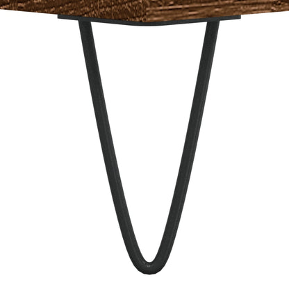 vidaXL Tables basses 2 pcs Aspect chêne marron 50x50x40 cm Bois d'ingénierie