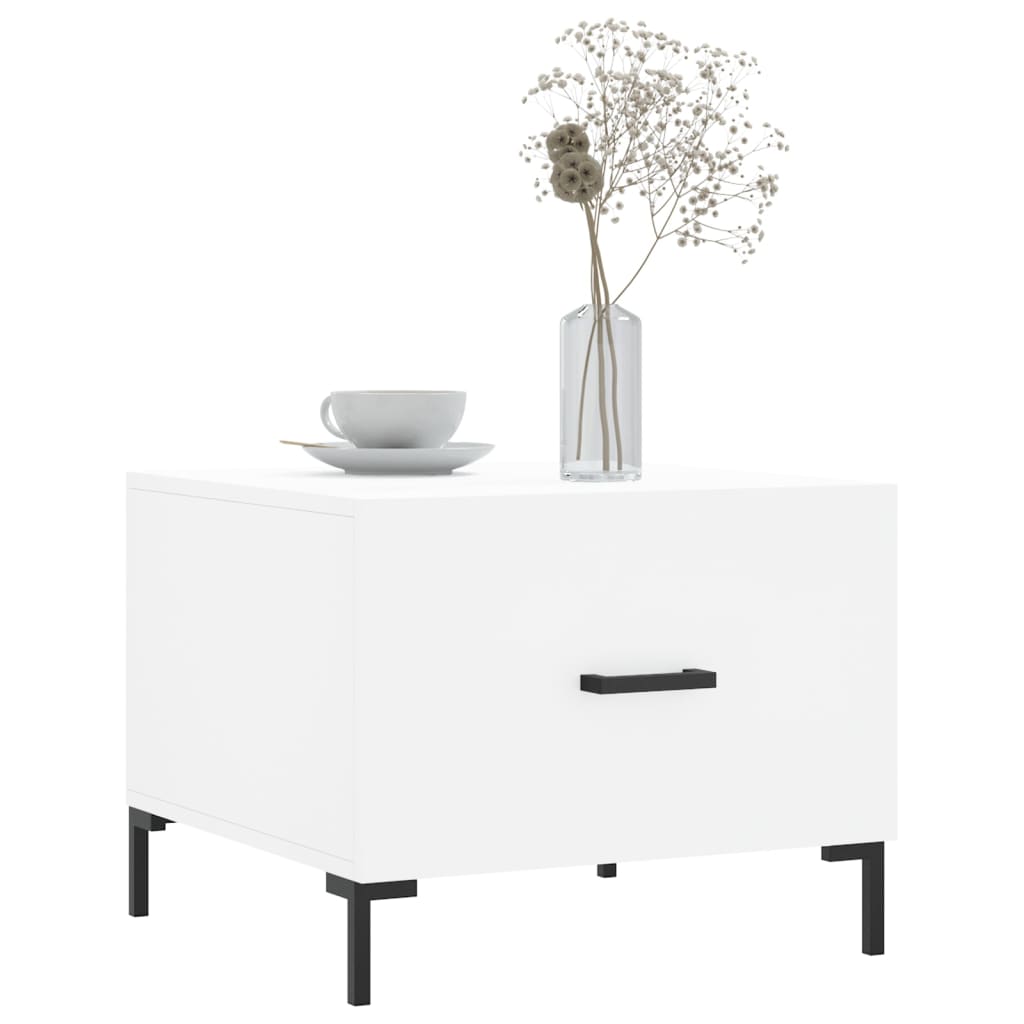 vidaXL Couchtisch Weiß 50x50x40 cm Holzwerkstoff