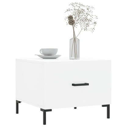 vidaXL Tables basses 2 pcs Blanc 50x50x40 cm Bois d'ingénierie