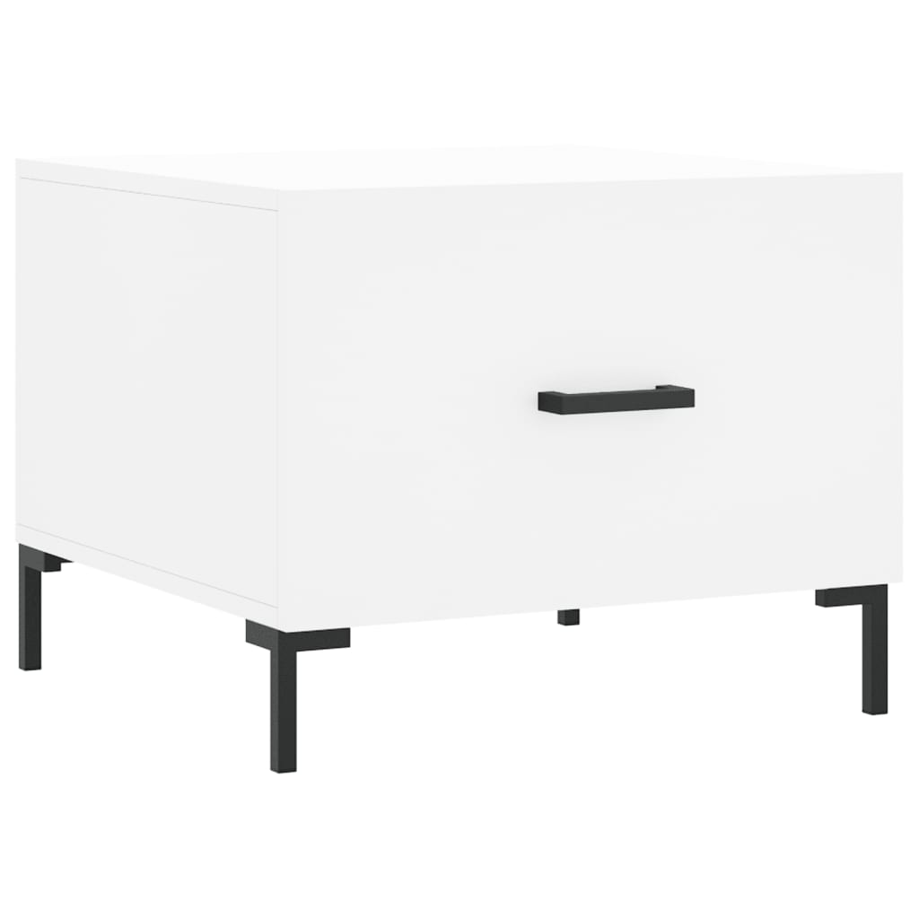 vidaXL Tables basses 2 pcs Blanc 50x50x40 cm Bois d'ingénierie