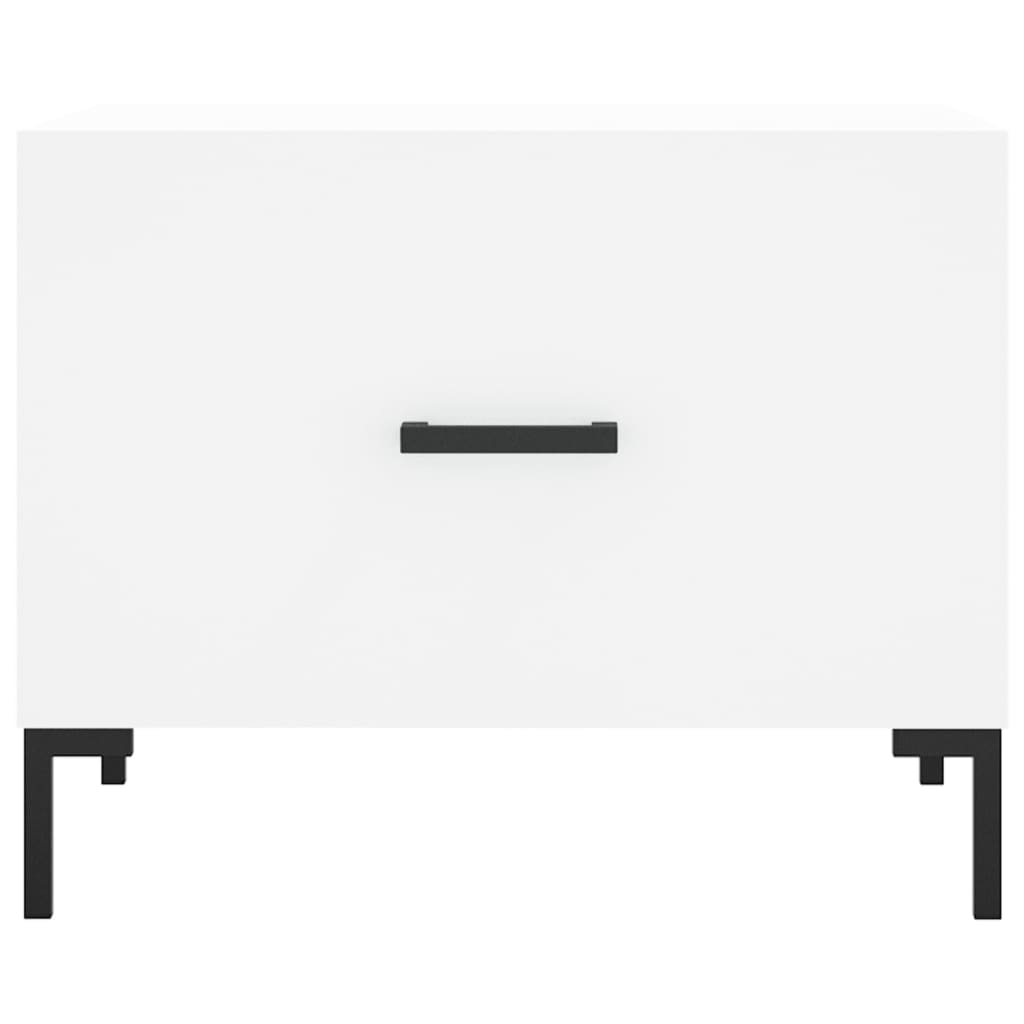 vidaXL Tables basses 2 pcs Blanc 50x50x40 cm Bois d'ingénierie
