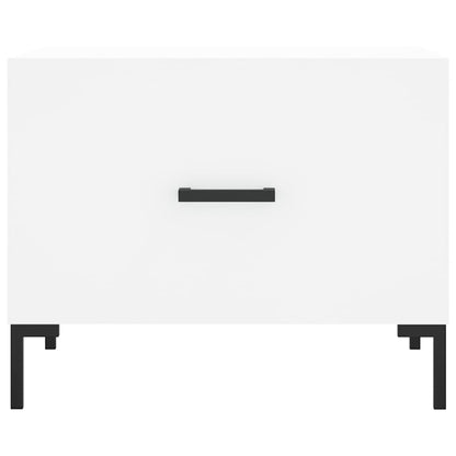 vidaXL Tables basses 2 pcs Blanc 50x50x40 cm Bois d'ingénierie