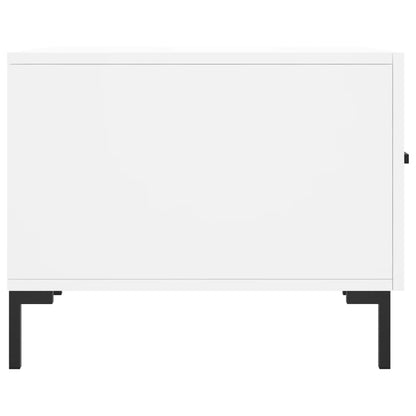 vidaXL Tables basses 2 pcs Blanc 50x50x40 cm Bois d'ingénierie
