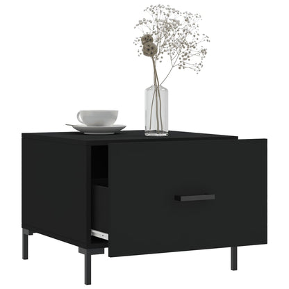 vidaXL Tables basses 2 pcs Noir 50x50x40 cm Bois d'ingénierie