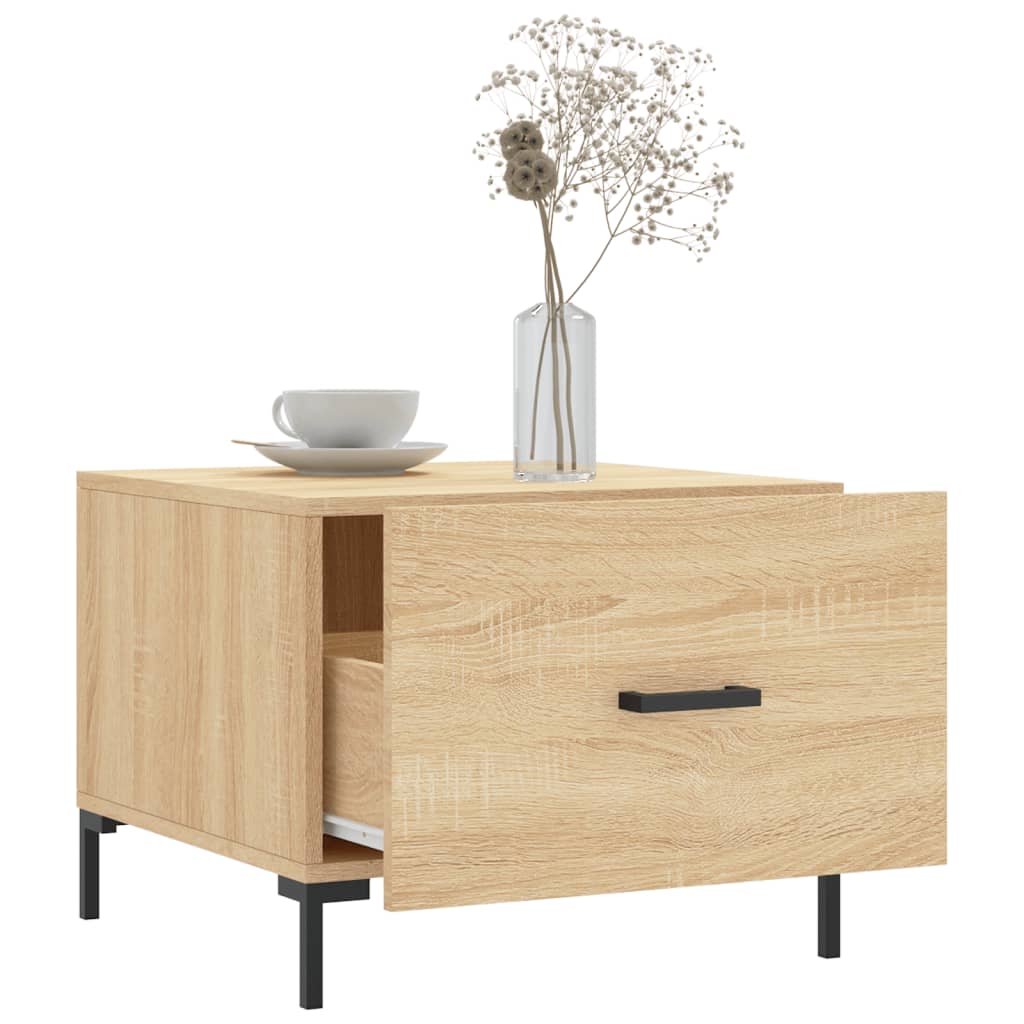 vidaXL Tables basses 2 pcs Chêne sonoma 50x50x40 cm Bois d'ingénierie