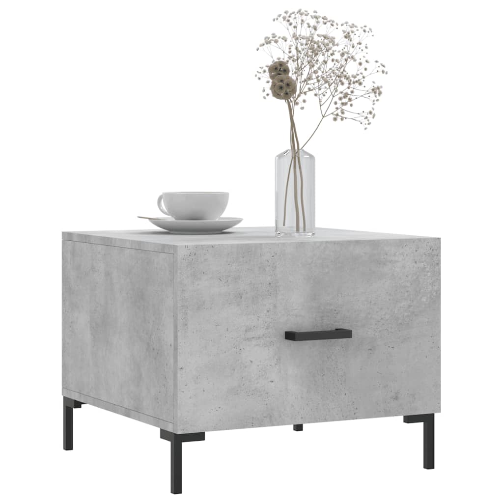 vidaXL Tables basses 2 pcs Gris béton 50x50x40 cm Bois d'ingénierie