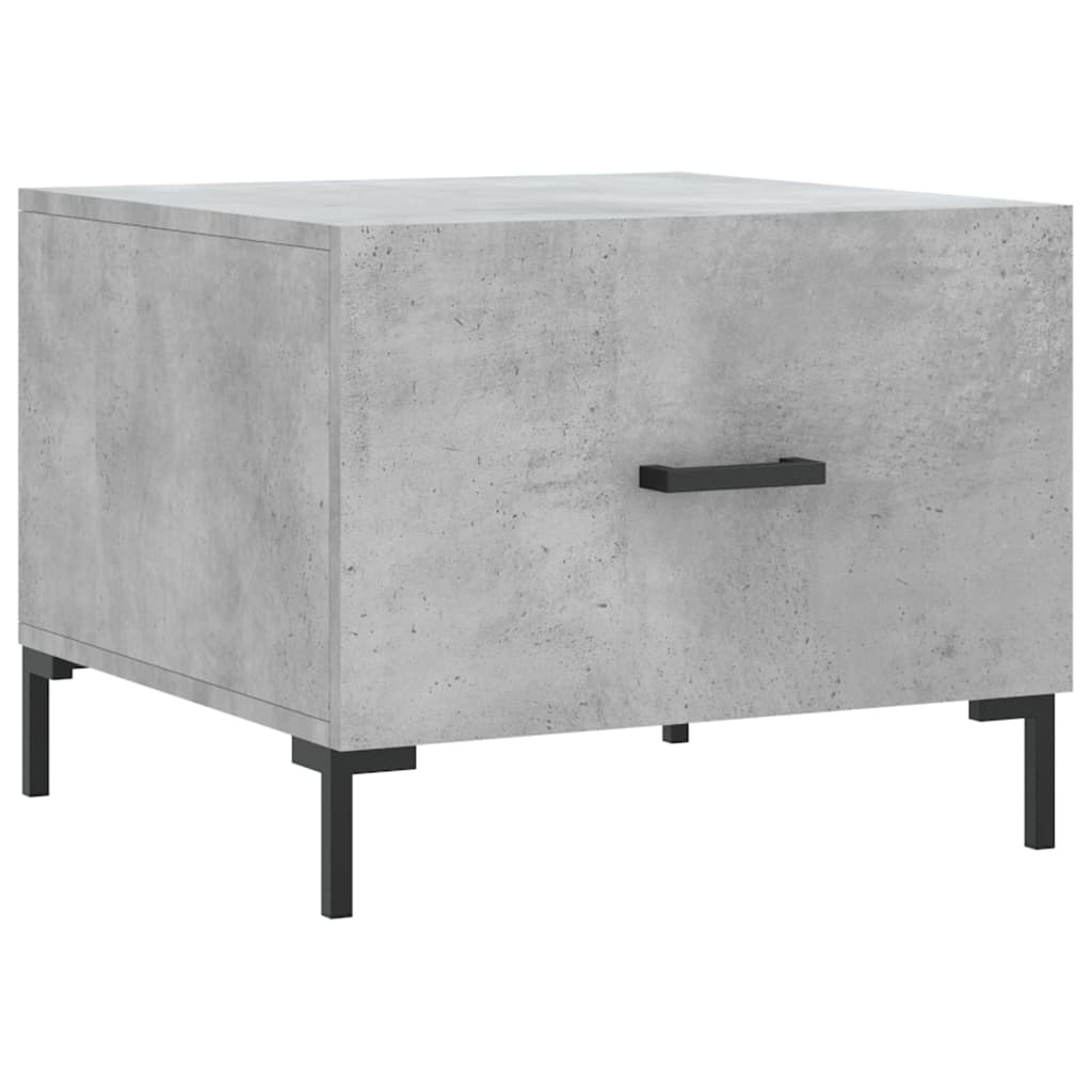vidaXL Tables basses 2 pcs Gris béton 50x50x40 cm Bois d'ingénierie