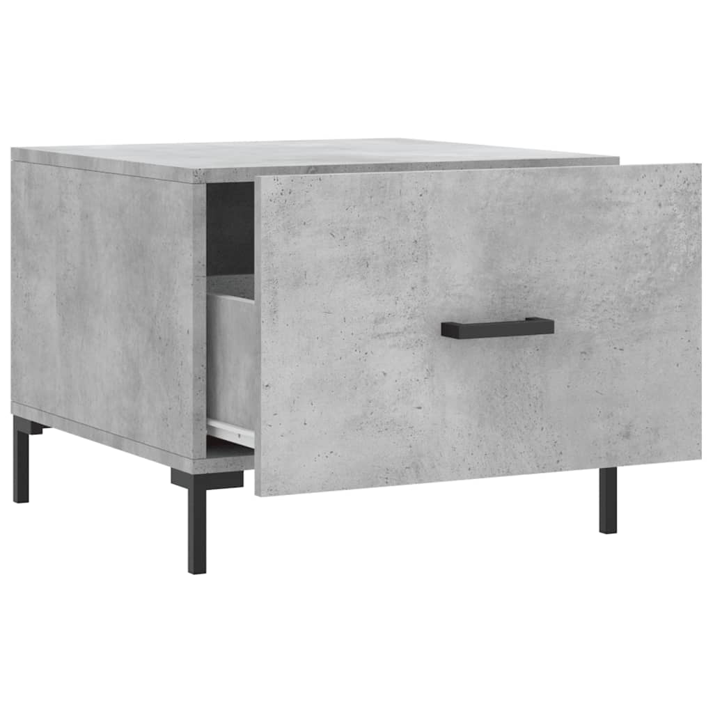 vidaXL Tables basses 2 pcs Gris béton 50x50x40 cm Bois d'ingénierie