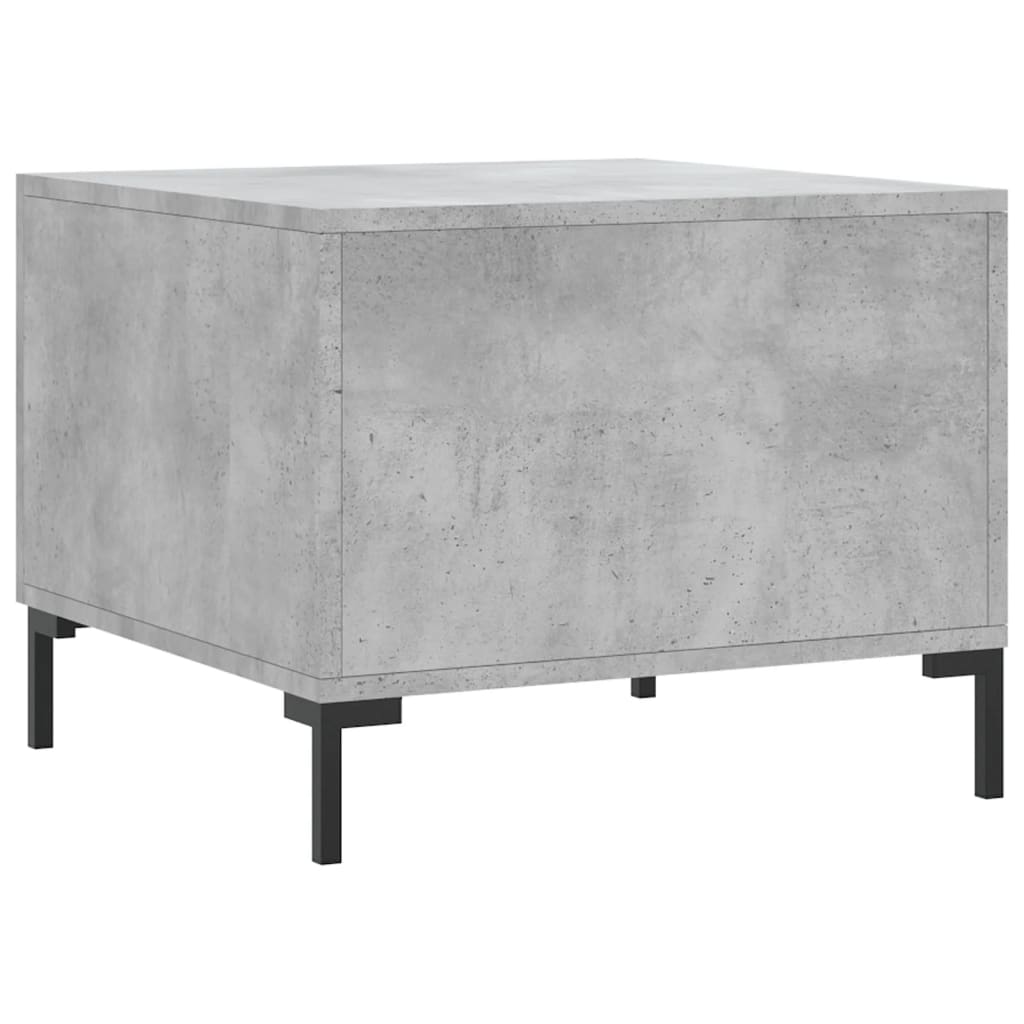 vidaXL Tables basses 2 pcs Gris béton 50x50x40 cm Bois d'ingénierie