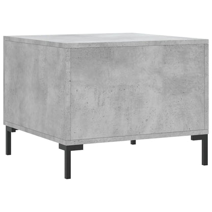 vidaXL Tables basses 2 pcs Gris béton 50x50x40 cm Bois d'ingénierie