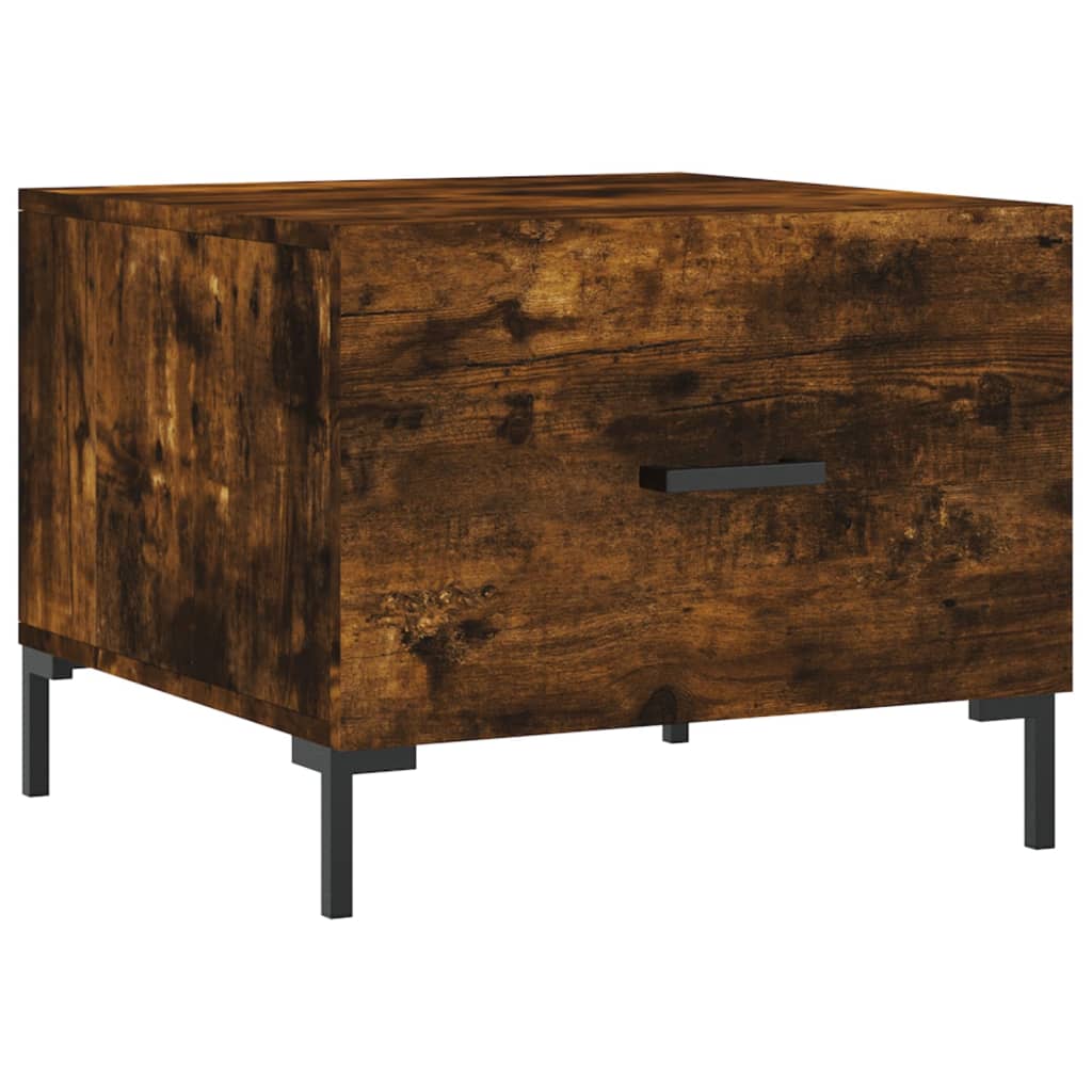 vidaXL Tables basses 2 pcs. chêne fumé 50x50x40 cm bois d'ingénierie