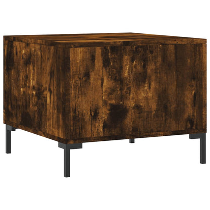 vidaXL Tables basses 2 pcs. chêne fumé 50x50x40 cm bois d'ingénierie