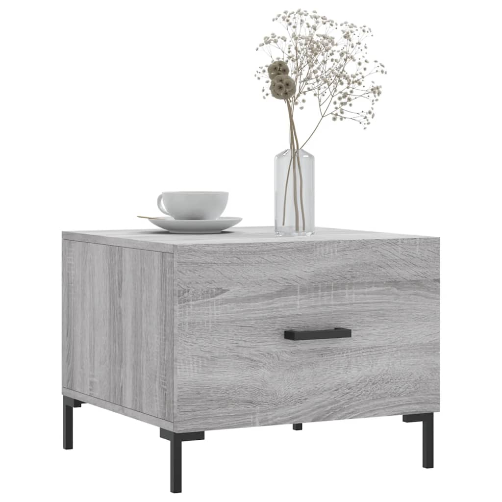 vidaXL Tables basses 2 pcs Gris Sonoma 50x50x40 cm Bois d'ingénierie