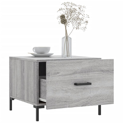 vidaXL Tables basses 2 pcs Gris Sonoma 50x50x40 cm Bois d'ingénierie
