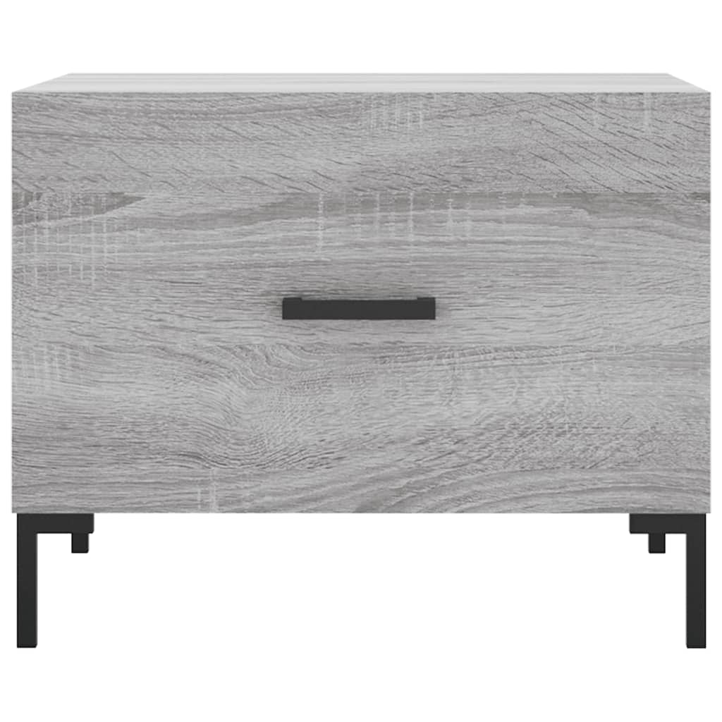 vidaXL Tables basses 2 pcs Gris Sonoma 50x50x40 cm Bois d'ingénierie
