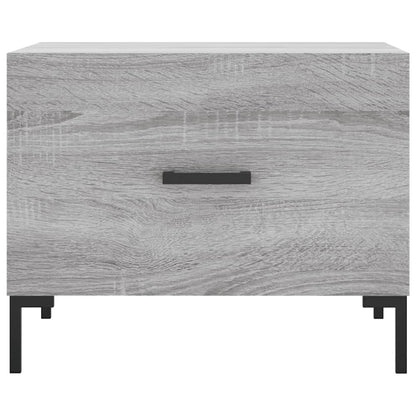 vidaXL Tables basses 2 pcs Gris Sonoma 50x50x40 cm Bois d'ingénierie