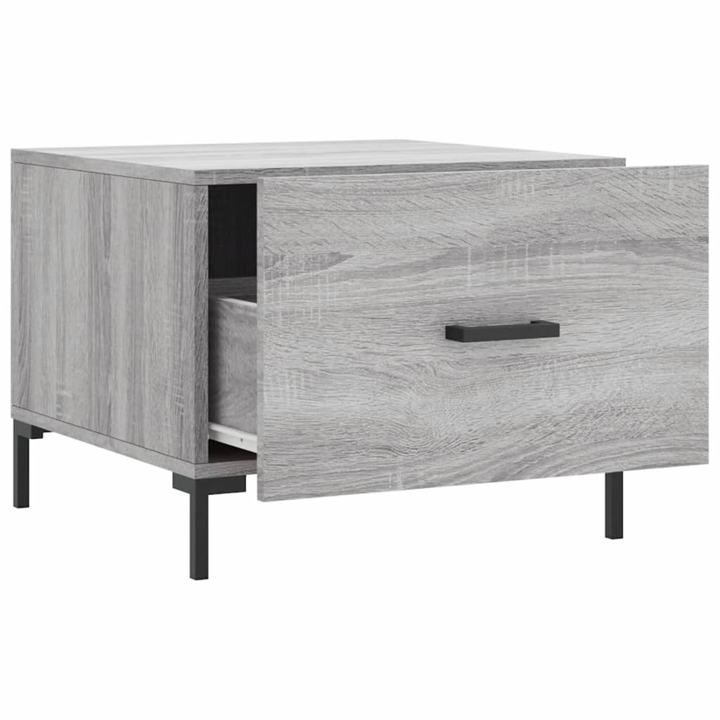 vidaXL Tables basses 2 pcs Gris Sonoma 50x50x40 cm Bois d'ingénierie