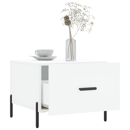 vidaXL Couchtische 2 Stk. Weiß 50x50x40 cm Holzwerkstoff