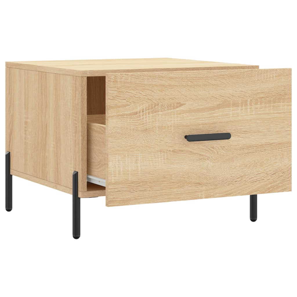 vidaXL Couchtische 2 Stk. Sonoma-Eiche 50x50x40 cm Holzwerkstoff