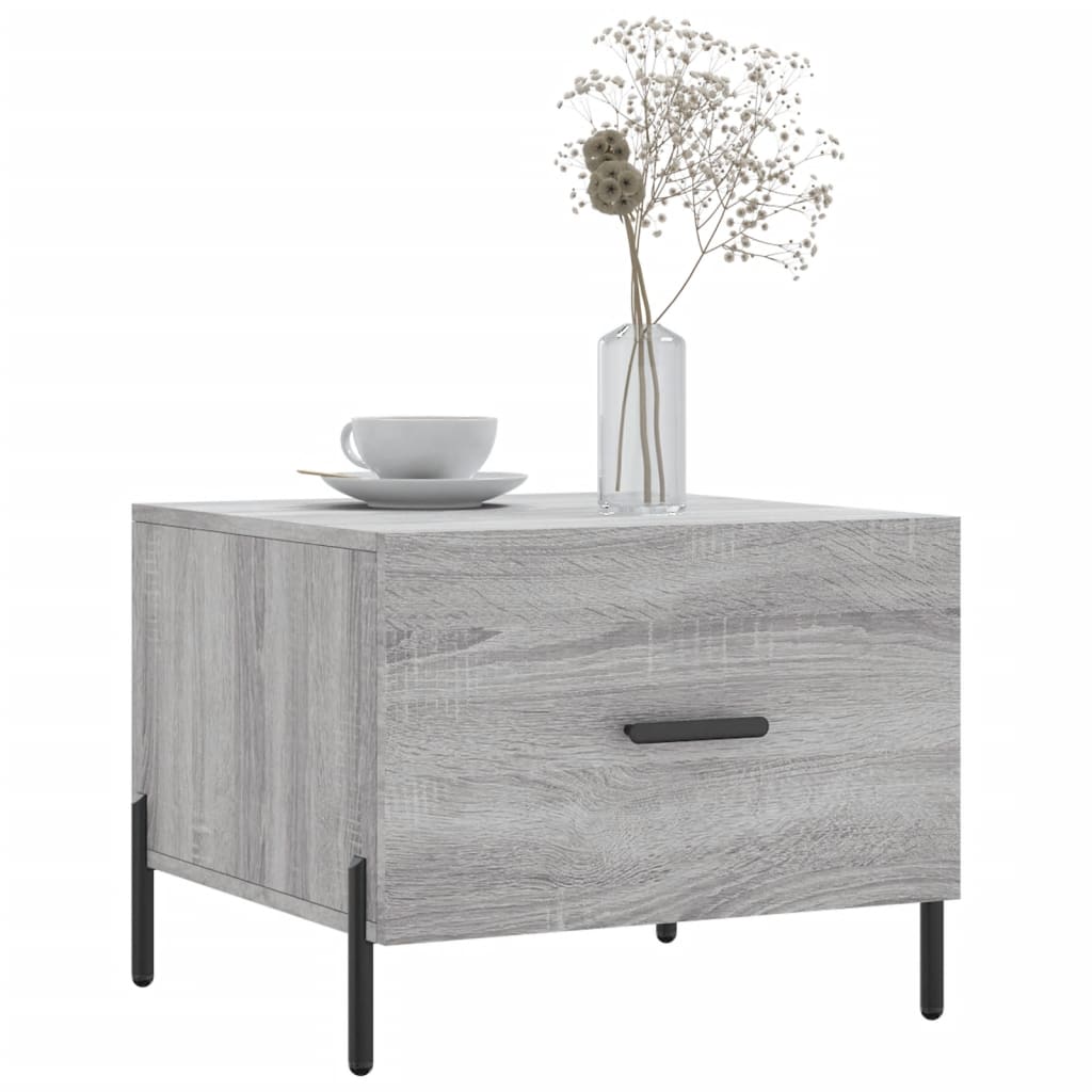 vidaXL Tables basses 2 pcs Gris Sonoma 50x50x40 cm Bois d'ingénierie