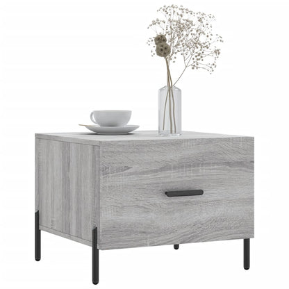 vidaXL Tables basses 2 pcs Gris Sonoma 50x50x40 cm Bois d'ingénierie