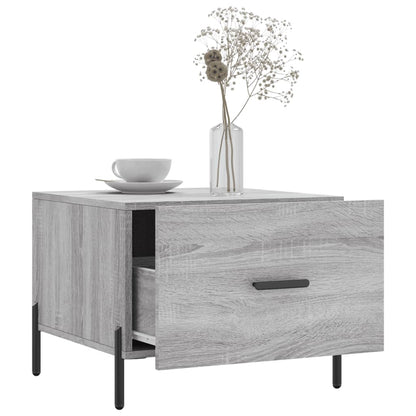 vidaXL Tables basses 2 pcs Gris Sonoma 50x50x40 cm Bois d'ingénierie