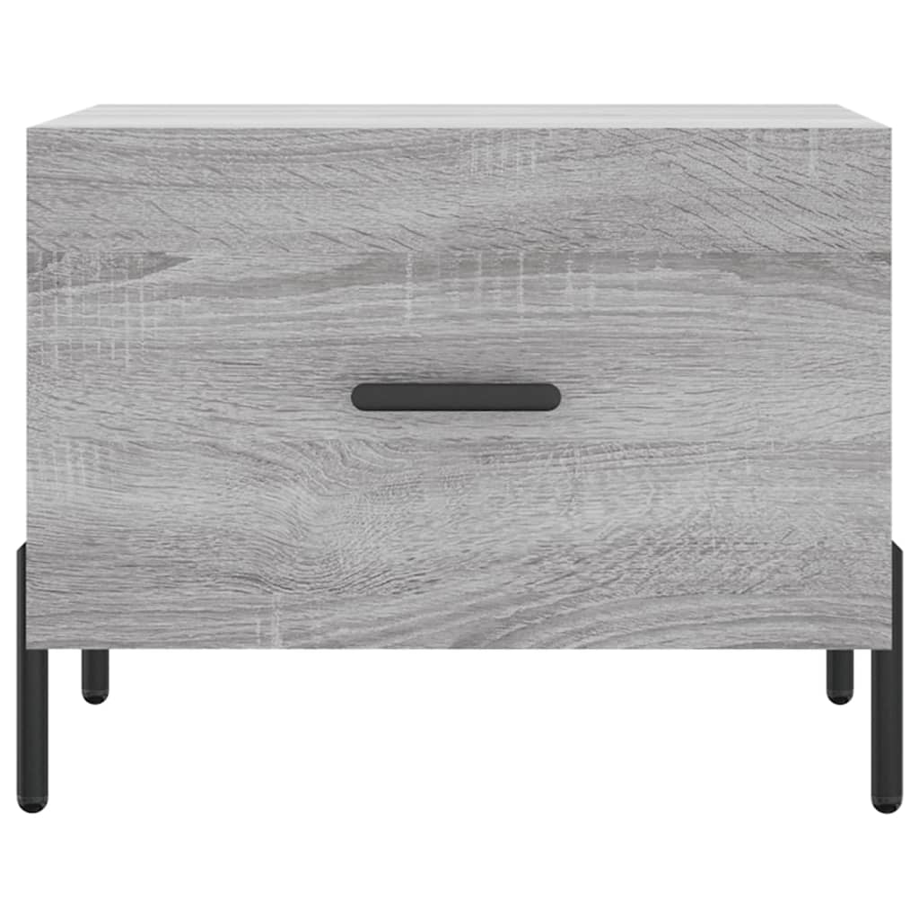 vidaXL Tables basses 2 pcs Gris Sonoma 50x50x40 cm Bois d'ingénierie