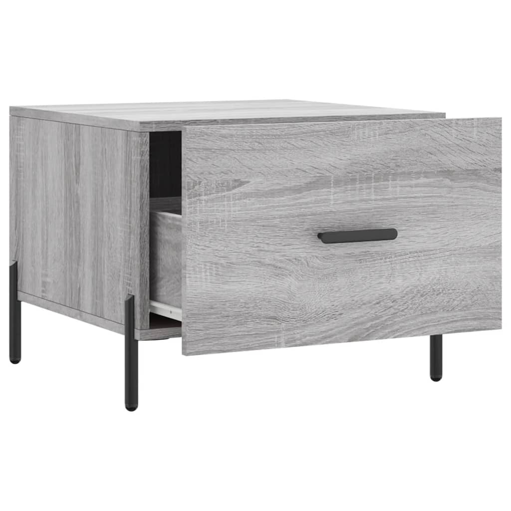 vidaXL Tables basses 2 pcs Gris Sonoma 50x50x40 cm Bois d'ingénierie