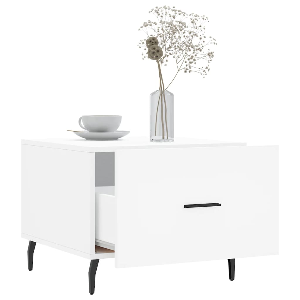 vidaXL Couchtische 2 Stk. Weiß 50x50x40 cm Holzwerkstoff