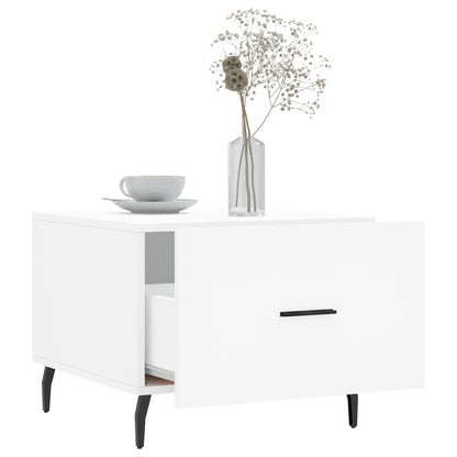 vidaXL Couchtische 2 Stk. Weiß 50x50x40 cm Holzwerkstoff