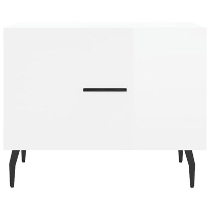 vidaXL Couchtische 2 Stk. Hochglanz-Weiß 50x50x40 cm Holzwerkstoff