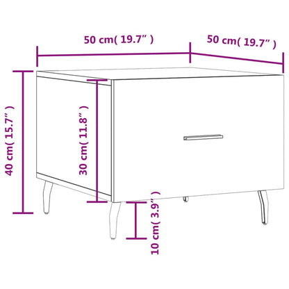 vidaXL Couchtisch Betongrau 50x50x40 cm Holzwerkstoff