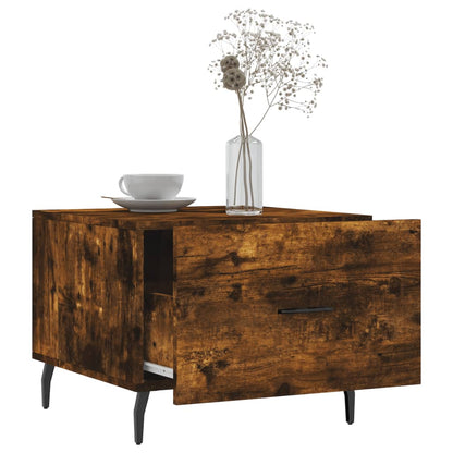 vidaXL Tables basses 2 pcs. chêne fumé 50x50x40 cm bois d'ingénierie