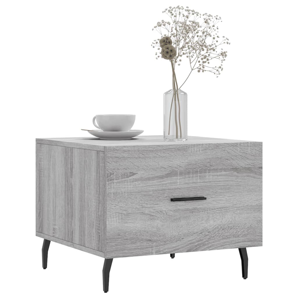 vidaXL Tables basses 2 pcs Gris Sonoma 50x50x40 cm Bois d'ingénierie
