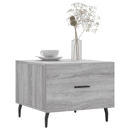 vidaXL Tables basses 2 pcs Gris Sonoma 50x50x40 cm Bois d'ingénierie