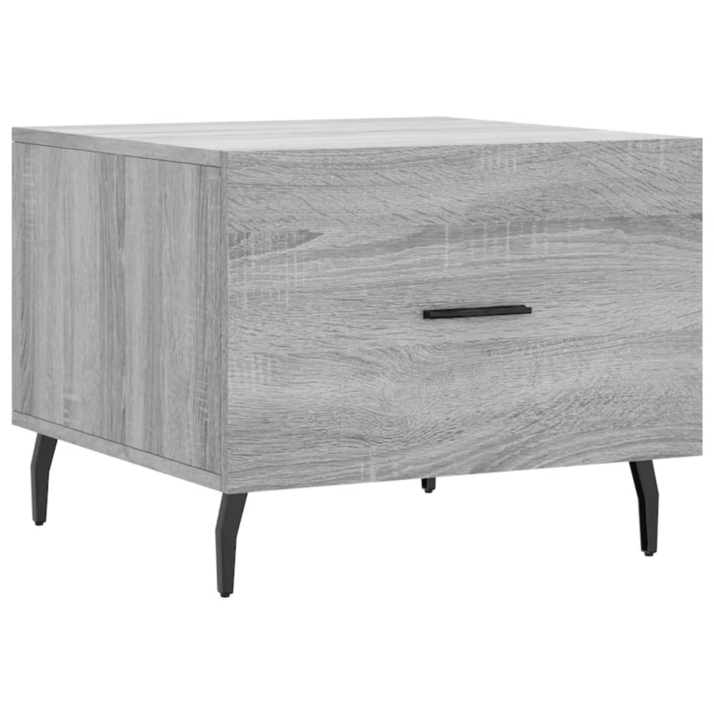 vidaXL Tables basses 2 pcs Gris Sonoma 50x50x40 cm Bois d'ingénierie