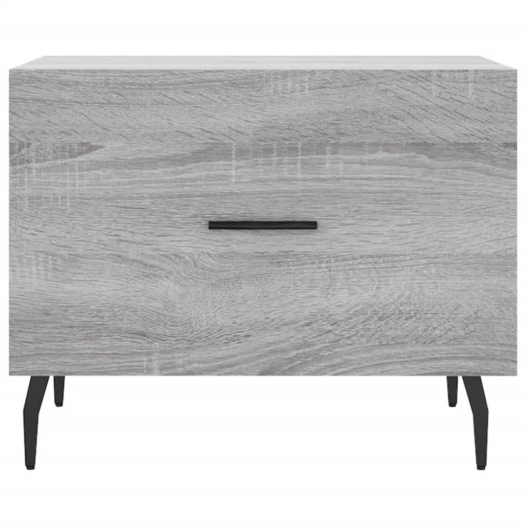 vidaXL Tables basses 2 pcs Gris Sonoma 50x50x40 cm Bois d'ingénierie