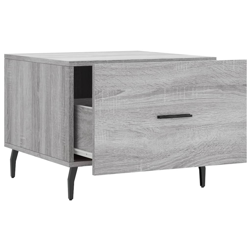 vidaXL Tables basses 2 pcs Gris Sonoma 50x50x40 cm Bois d'ingénierie
