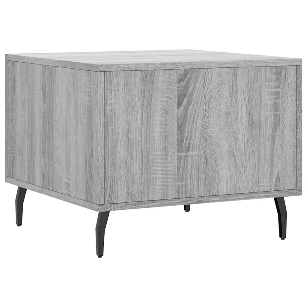 vidaXL Tables basses 2 pcs Gris Sonoma 50x50x40 cm Bois d'ingénierie
