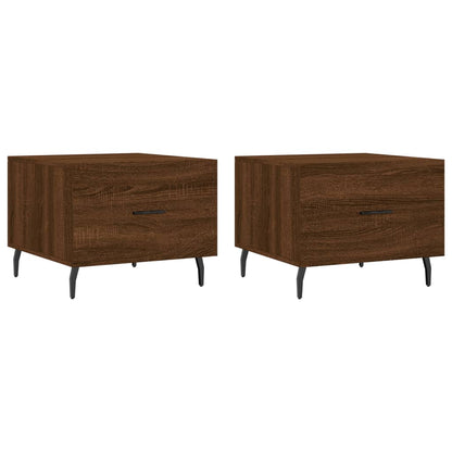 vidaXL Couchtische 2 Stk. Braun Eichen-Optik 50x50x40 cm Holzwerkstoff