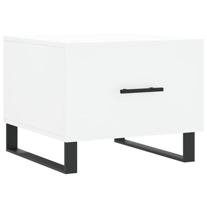 vidaXL Table basse Blanc 50x50x40 cm Bois d'ingénierie
