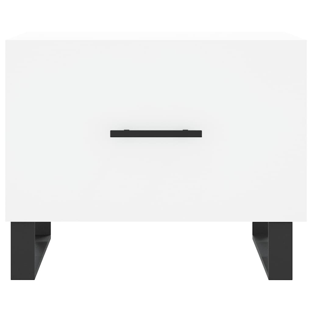 vidaXL Table basse Blanc 50x50x40 cm Bois d'ingénierie