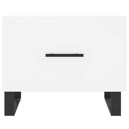 vidaXL Table basse Blanc 50x50x40 cm Bois d'ingénierie