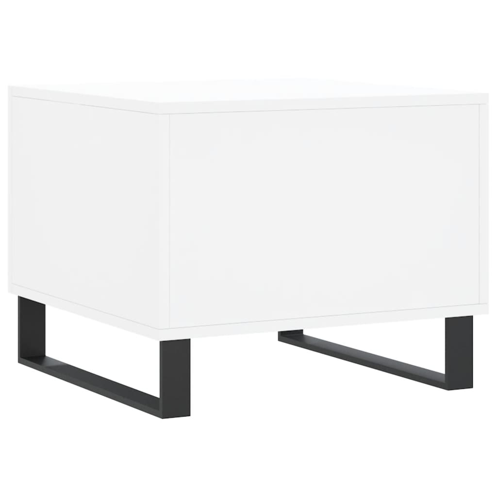 vidaXL Table basse Blanc 50x50x40 cm Bois d'ingénierie